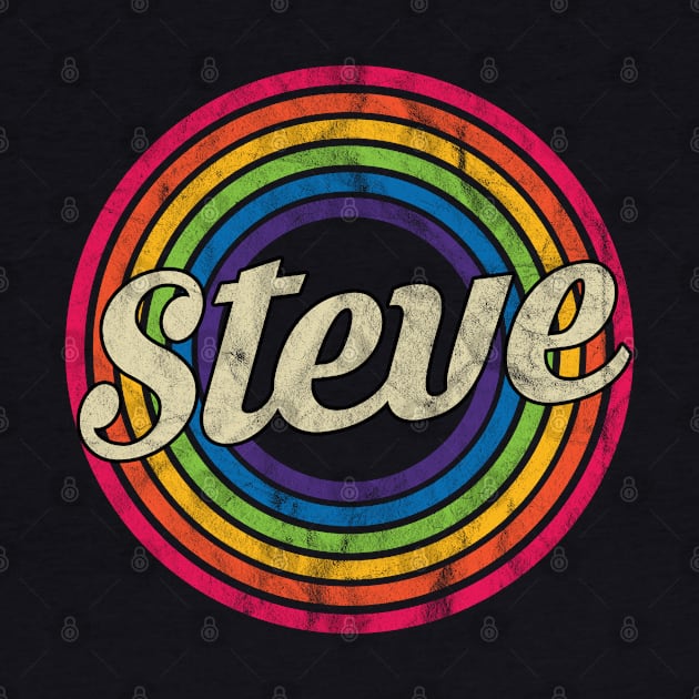 Steve - Retro Rainbow Faded-Style by MaydenArt